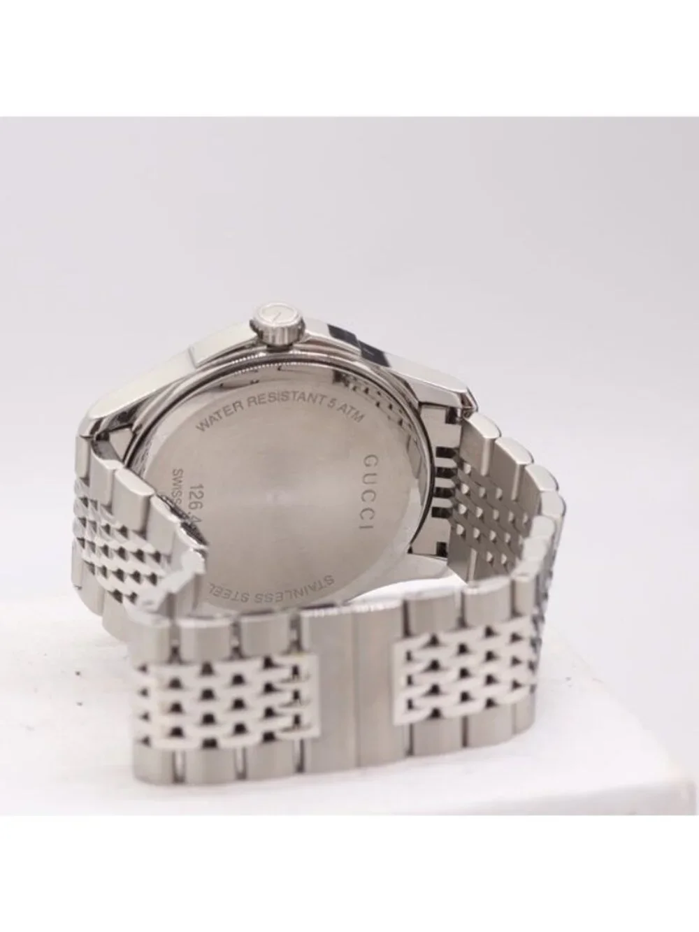 Gucci Frame Gtimeless 126.4 Quartz Date Silver Dial Watches Nam Watch
